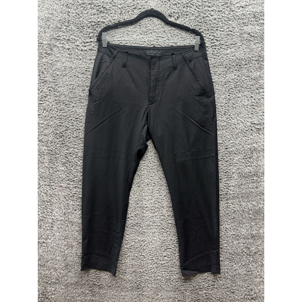 Diesel Black‎ Gold Wool Blend Slim Fit Tapered Trouser Pants Black Mens Size 46